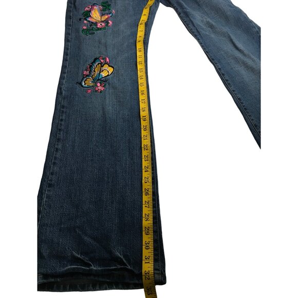Katan Womens Embroidered Butterfly Jeans Size 10 - Picture 6 of 12
